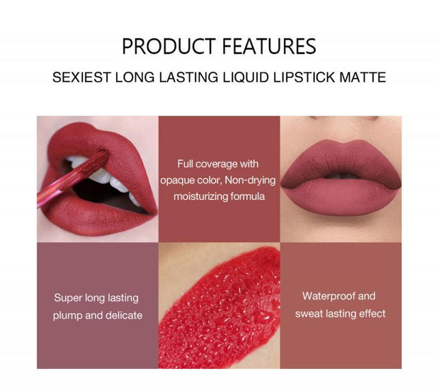 on-sticky cup lipstick set in multiple shades

