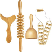 Anti-cellulite body rollers made from natural wood

