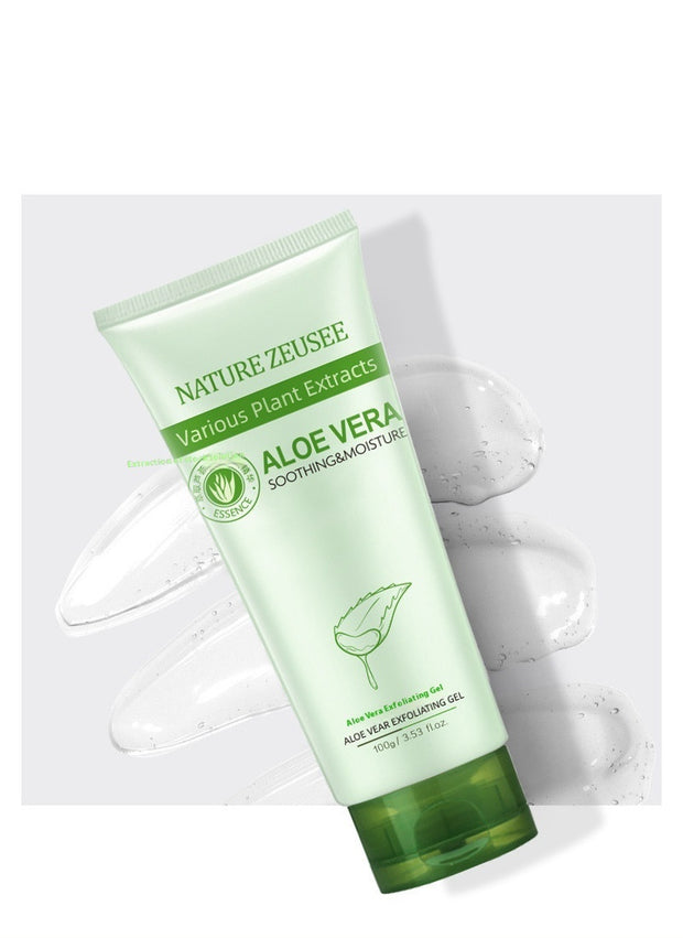 
Hydrating aloe vera exfoliating gel removes dead skin cells

