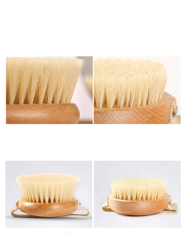 Handheld bristle bath brush for healthy glowing skin

