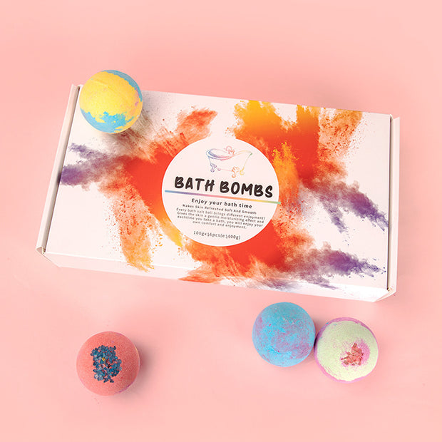 Fizzy bath bombs for stress relief and skin nourishment

