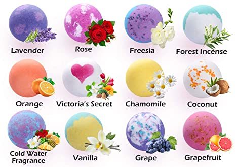 Bath bomb gift box with 14 fragrance options

