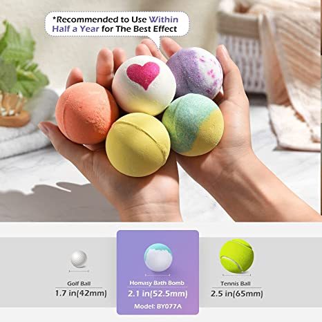 Gift box bath bomb set for home spa experience