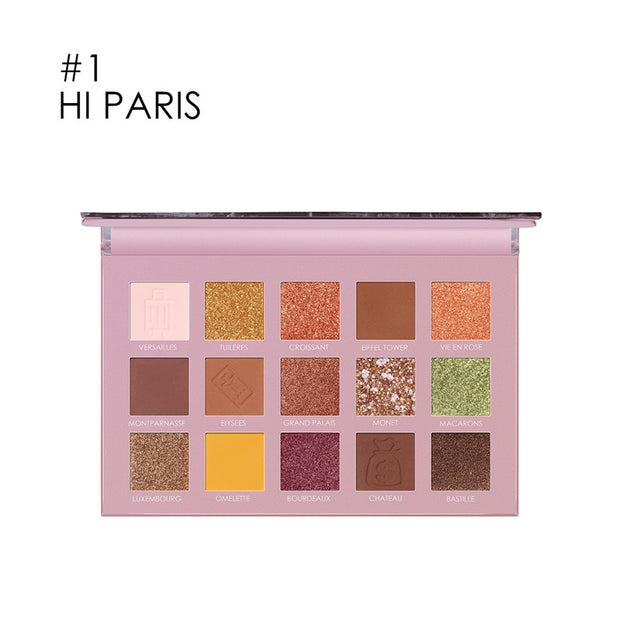 Eyeshadow palette with vibrant travel-friendly shades

