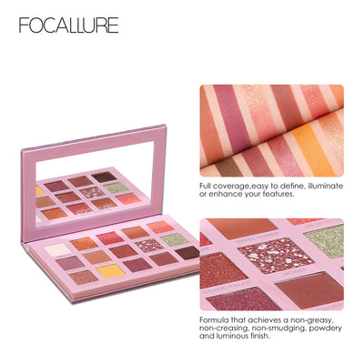 Travel eyeshadow palette with multiple shades

