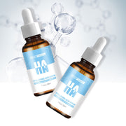 Bottle of hyaluronic acid solution for skincare routine

