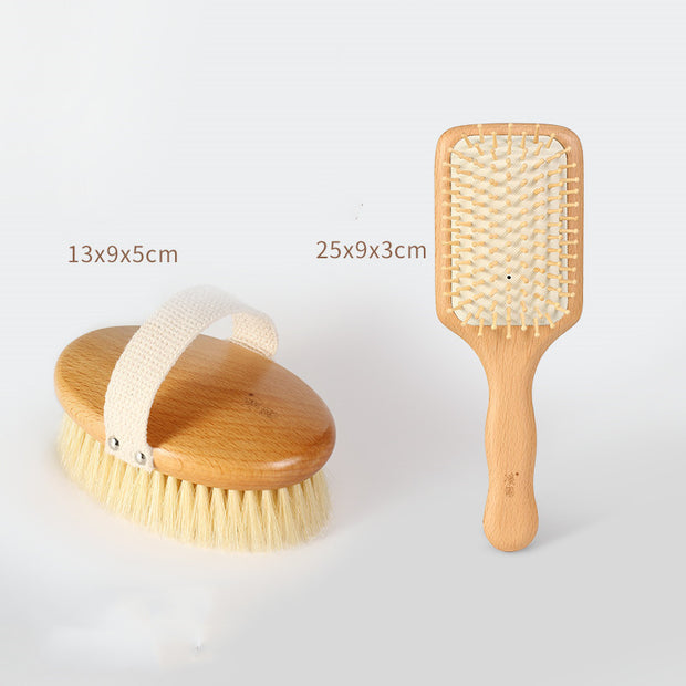 Handheld bristle bath brush for healthy glowing skin

