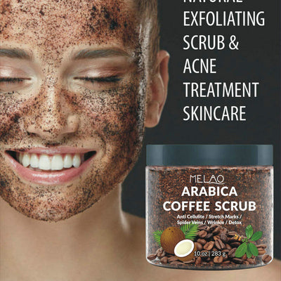 Coffee body scrub exfoliating cream for smooth skin

