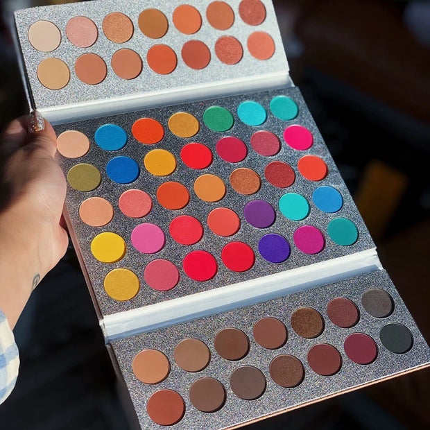 Beauty Glazed Palette - Eyeshadow Modification featuring 63 vibrant matte and shimmer shades for versatile eye makeup looks. Ideal for bold and neutral styles.