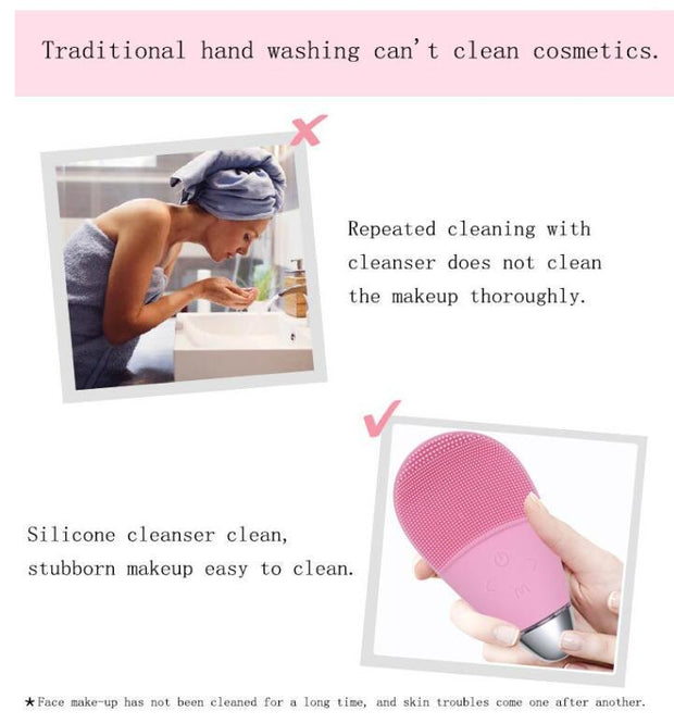 Electric face brush for exfoliating and deep pore care

