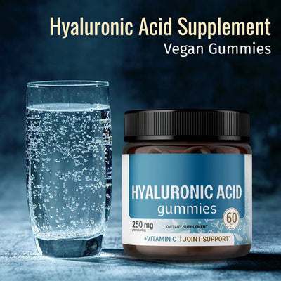Hyaluronic acid gummies for skin hydration and health

