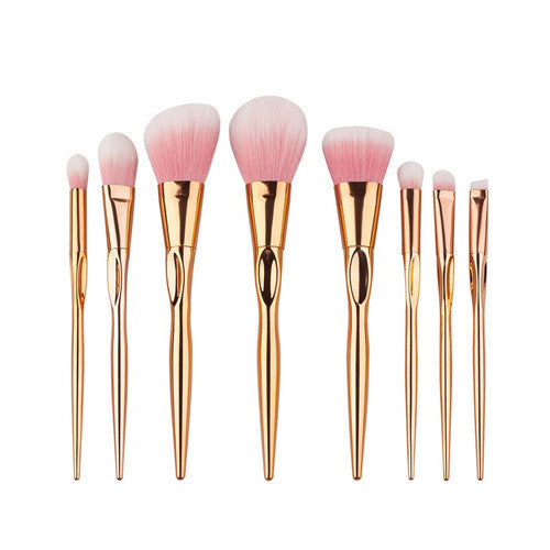 Set of foundation brushes for smooth flawless makeup


