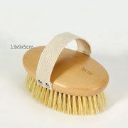 Long-handle bristle brush for full body cleansing

