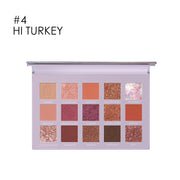 Compact portable eyeshadow palette with natural tones

