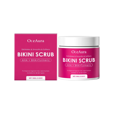 Body exfoliating scrub in jar for smooth glowing skin

