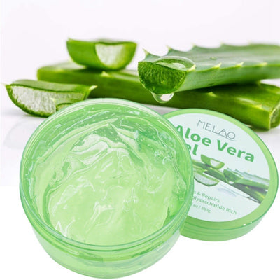 Aloe vera gel jar for soothing and hydrating skin

