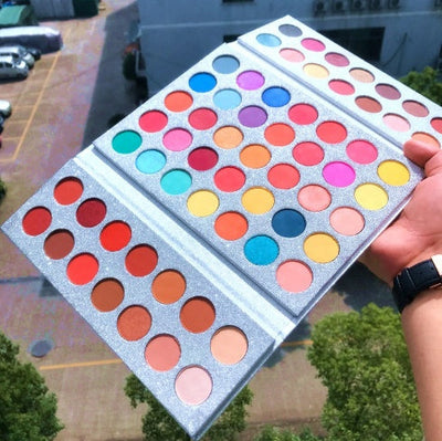 Beauty Glazed Palette - Eyeshadow Modification featuring vibrant matte and shimmer shades for versatile eye makeup looks in a foldable design.
