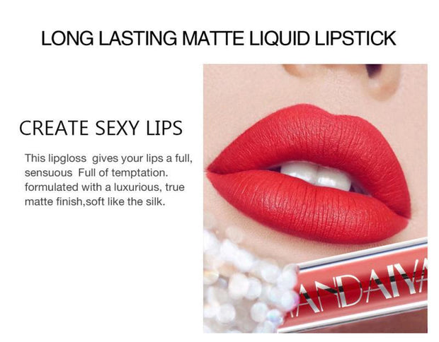 Matte lipstick gift box with long-lasting colors

