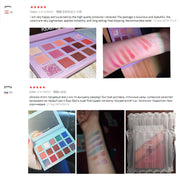 Portable travel eyeshadow palette with mirror

