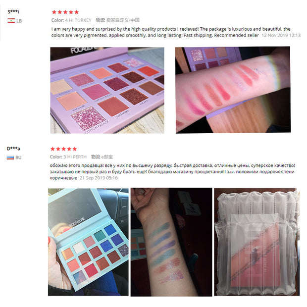 Portable travel eyeshadow palette with mirror

