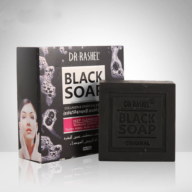 Handmade black charcoal bamboo soap for deep cleansing

