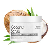 Natural Himalayan salt body scrub displayed on spa set
