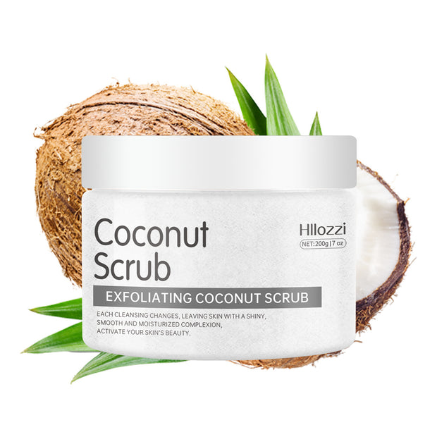 Natural Himalayan salt body scrub displayed on spa set
