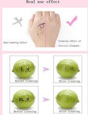 Rechargeable cleansing brush removes dirt and makeup
