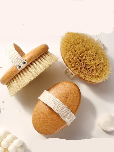 Bristle bath brush for body exfoliation and cleansing

s