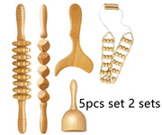 Wooden hand roller tools for muscle relief and circulation

