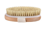 Exfoliating bath brush with natural bristle