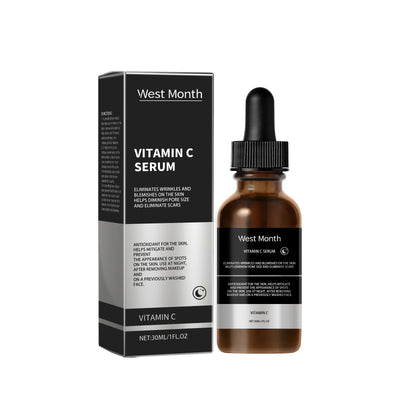 Vitamin C serum bottle for brightening skin care

