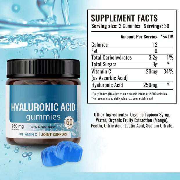 Delicious hyaluronic acid gummies for radiant skin

