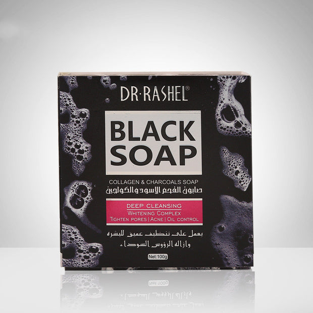 Natural charcoal bamboo soap bar for detox and skincare

