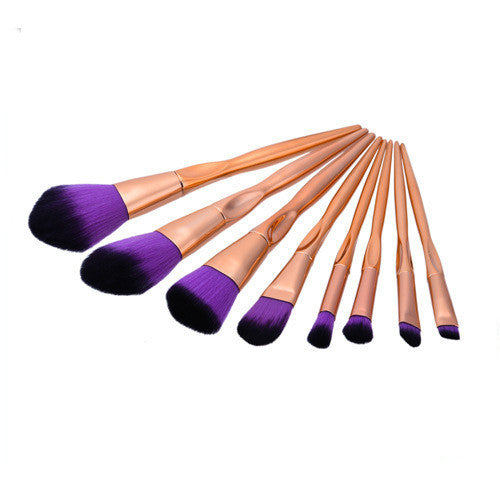 Foundation brush set displayed on beauty background

