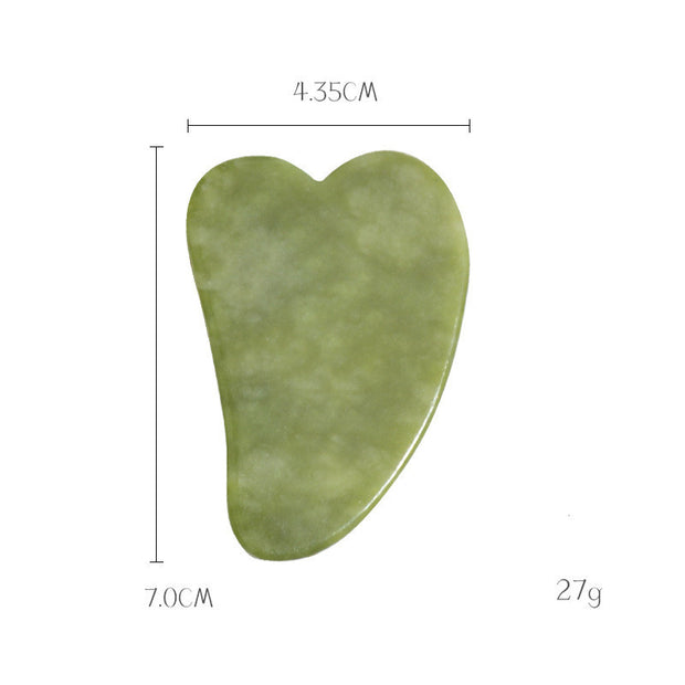 Jade gua sha beauty tool for glowing healthy skin

