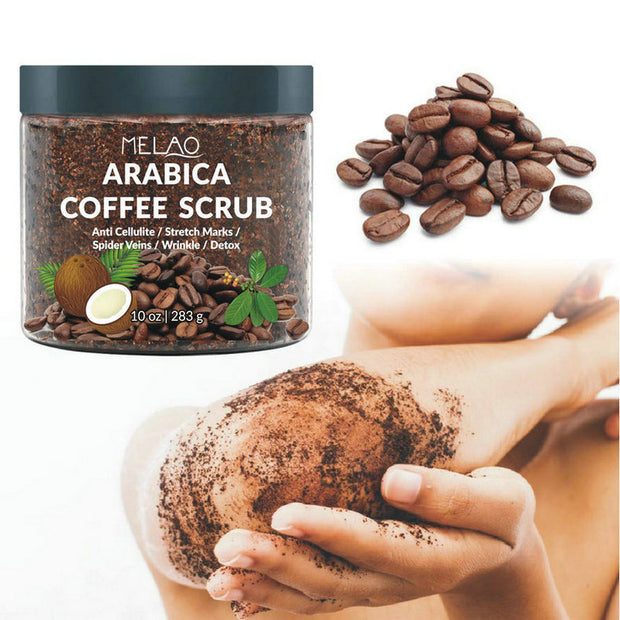 Natural coffee body scrub for glowing healthy skin

