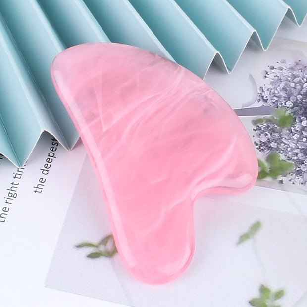 Facial massage board made of natural green jade stone