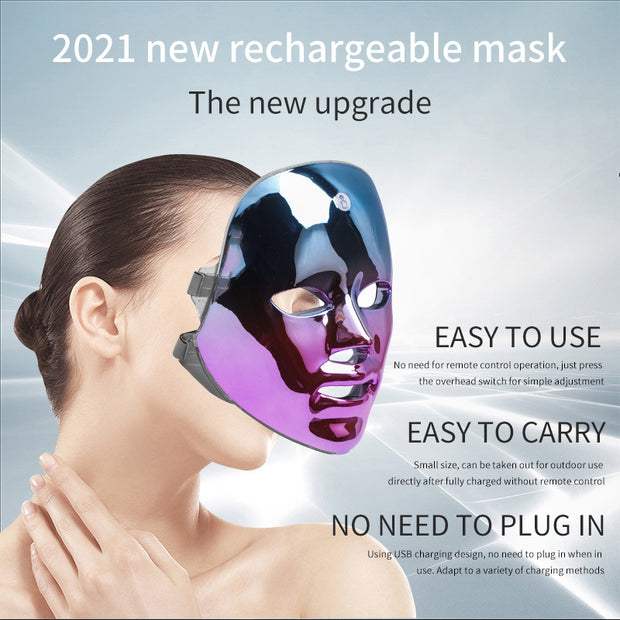 Color light therapy facial mask for clear glowing skin

