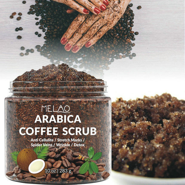 Exfoliating scrub with coffee for soft radiant skin

