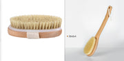Exfoliating bath brush with natural bristle