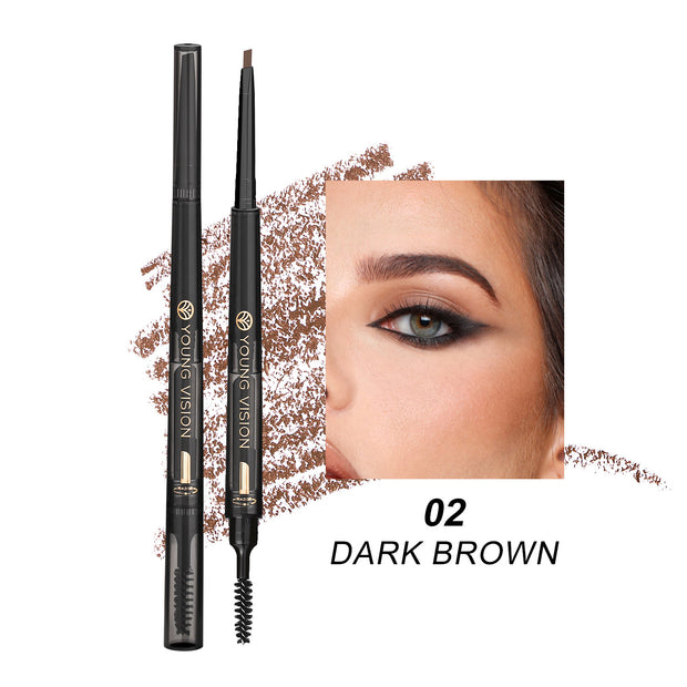 Eyebrow pencil with brush for natural brow look

