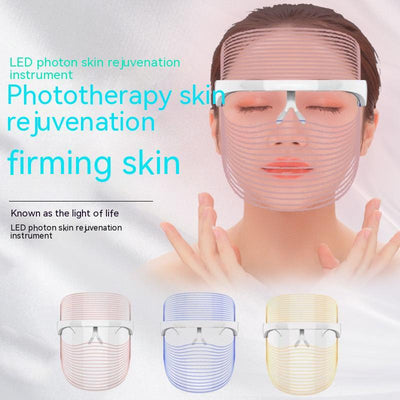 LED three-color beauty mask for acne and skin care

