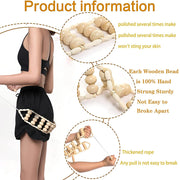 Natural wooden body massager set for circulation


